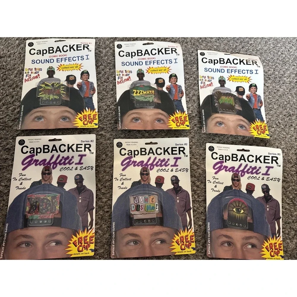 Lot Of 6 Vintage CapBACKERS Unopened